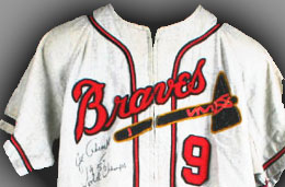 Braves jersey from the collections of the Wisconsin Historical Museum.